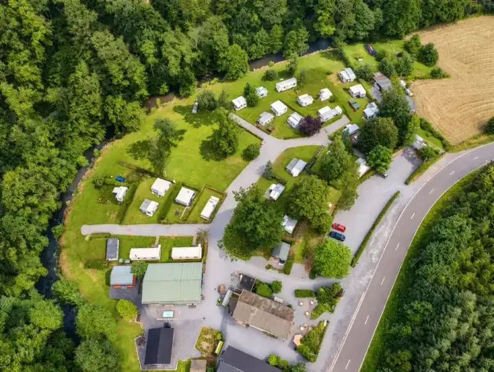 Aerial view of Camping La Lienne